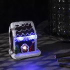 Светодиодная фигура «Пряничный домик», керамика, батарейки АААх3 (не в комплекте), свечение мульти - фото 321280664