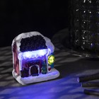 Светодиодная фигура «Сказочный домик», керамика, батарейки АААх3 (не в комплекте), свечение мульти - фото 2601370