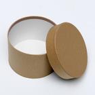 Набор круглых коробок 5 в 1 30 х 30 х 17 - 15 х 15 х 10 см Крафт - фото 24350381