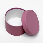 Набор круглых коробок 5 в 1 30 х 30 х 17 - 15 х 15 х 10 см Розовый - фото 24333223