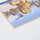 Доска разделочная деревянная «Золотой лев», 15×25 см - Фото 4