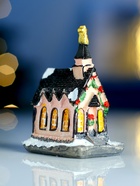 Светодиодная фигура «Дом с башней» 4.5×9×6 см, керамика, от батареек AG13×3, свечение тёплое белое - Фото 3