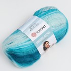 Пряжа "Angora Active" 20% шерсть, 80% акрил  500м/100гр (845 бело-бирюзовый) - Фото 2