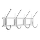 Вешалка ТУНДРА, 4-х крючковая, снежно-белая, пластмасса, 1 шт. - фото 24311725