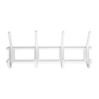 Вешалка ТУНДРА, 4-х крючковая, снежно-белая, пластмасса, 1 шт. - фото 24311727