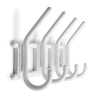 Вешалка ТУНДРА, 4-х крючковая, снежно-белая, пластмасса, 1 шт. - фото 24311728