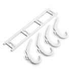 Вешалка ТУНДРА, 4-х крючковая, снежно-белая, пластмасса, 1 шт. - фото 24311729