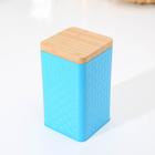 Банка для сыпучих продуктов «Ромб», 17,5×10×10 см, цвет голубой - фото 24396833