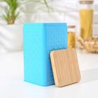 Банка для сыпучих продуктов «Ромб», 17,5×10×10 см, цвет голубой - фото 24396834