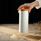 Банка для сыпучих «Ромб», 790 мл, 19×7.5×7.5 см, жесть, белая - Фото 7