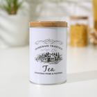 Банка для чая «Дом и поле», 12×7.5×7.5 см, жесть, белая - Фото 1