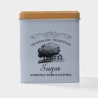 Банка для сахара «Дом и поле», 1.1 л, 12×10 см, жесть, белая - Фото 2