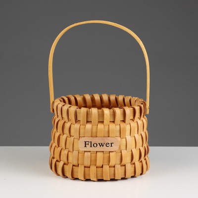 Корзина плетеная, ротанг, 17х12,5/26 см, 1 шт., натуральный