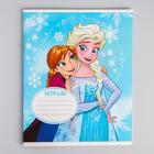 Тетрадь в линейку 12 листов, 5 видов МИКС, обложка мелованный картон, «Холодное сердце» - Фото 4