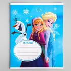 Тетрадь в линейку 12 листов, 5 видов МИКС, обложка мелованный картон, «Холодное сердце» - Фото 2