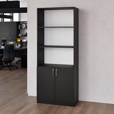 Шкаф комбинированный «Клик Мебель. Джамп», 800×410×1980 мм, цвет чёрный