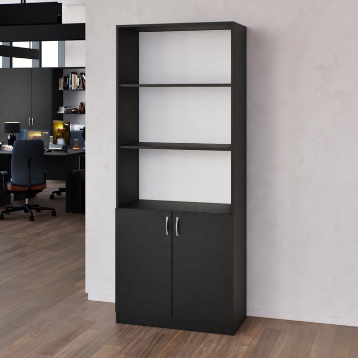 Шкаф комбинированный «Клик Мебель. Джамп», 800×410×1980 мм, цвет чёрный - Фото 1
