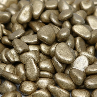 Грунт для аквариума « Галька золотистый металлик» галька декоративная 350 г фр.5-10 мм