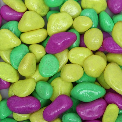 Галька декоративная флуоресцентная DECOR DE, фр. 8-12 мм, лимонный/зелёный/пурпурный, 800 г