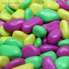 Галька декоративная, флуоресцентная микс: лимонный, зеленый, пурпурный, 800 г, фр.8-12 мм - Фото 1