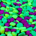 Галька декоративная, флуоресцентная микс: лимонный, зеленый, пурпурный, 800 г, фр.8-12 мм - Фото 6