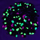 Галька флуоресцентная микс: черный, лимонный, зеленый, пурпурный, 800 г фр.8-12 мм - фото 8570196