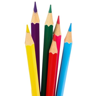 Карандаши 6 цветов, заточенные, шестигранные, картонная упаковка, европодвес, "Супергерой", Человек-паук