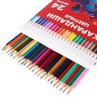Цветные карандаши, 24 цвета, трехгранные, Человек-паук - Фото 4
