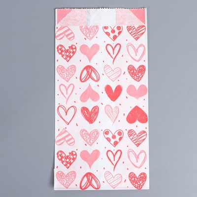 Пакет бумажный фасовочный, крафт, V-образное дно With Love, 17×10×6.5 см
