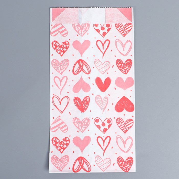 Пакет бумажный фасовочный, упаковка, крафт «With Love», 17 x 10 x 6.5 см - Фото 1