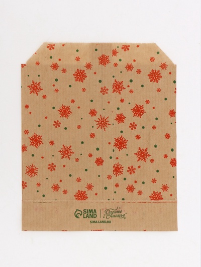 Конверт для сладостей, крафт, «С Новым годом!», 16.5 × 13.5 см