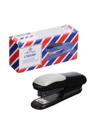 Степлер №24/6 и 26/6 на 20 листов, deVENTE Neon пластиковый корпус, 2 вида скрепления, антискользящее основание, чёрный (комплект 2 шт) - фото 63554909