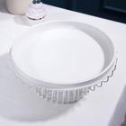 Подставка для десертов керамическая на металлической подставке «Флора», d=26,5 см, цвет белый - Фото 2