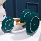 Блюдо керамическое для пирожных 3-х ярусное «Изумруд», d=15/18/20 см - Фото 3