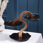 Блюдо керамическое для пирожных 3-х ярусное «Марбл», d=15/18/20 см - Фото 1