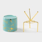 Конфетница «Изумруд», 220 мл, 8.5×14 см, керамика, изумрудная - Фото 4