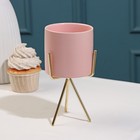 Конфетница керамическая «Нюд», 220 мл, 8,5×14 см, цвет розовый - Фото 1