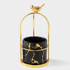 Конфетница керамическая «Марбл. Птичка», 220 мл, 9×20.5 см - Фото 1