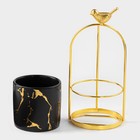 Конфетница керамическая «Марбл. Птичка», 220 мл, 9×20.5 см - Фото 2