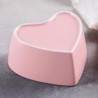 Салатник керамический «Сердце», 740 мл, 9×20,5 см, 4 вилочки - фото 21144158