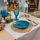 Тарелка обеденная «Лунная тропа», d=21 см, керамика, синяя - Фото 5