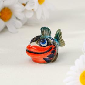 Сувенир Рыбка, гжель цветная, 4х6 см
