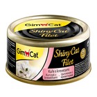 Консервы GIMCAT ShinyCat Filet для кошек, изцыпленка с креветками, 70 г - Фото 1