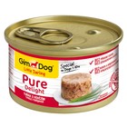 Влажный корм GIMDOG Pure Delight, для собак из тунца с говядиной, 85 г - Фото 1