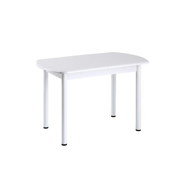 Стол раздвижной Нилс МДФ, 1200(1520)х800х760, Белое/Крашеные прямые