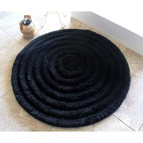 Коврик для ванной круглый ROUND, d=90 см, акрил, цвет чёрный
