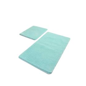 Комплект ковриков для ванной HAVAI, 2 шт, размер 50 х 80 см и 40 х 50 см, акрил, цвет мятный