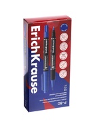 Маркер перманентный ErichKrause. Double P-80, синий, двухсторонний, 0.45 мм/1.65 мм - Фото 11