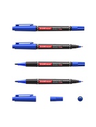 Маркер перманентный ErichKrause. Double P-80, синий, двухсторонний, 0.45 мм/1.65 мм - Фото 4