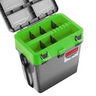 Ящик зимний YUGANA двухсекционный, цвет серо-салатовый - фото 51613923